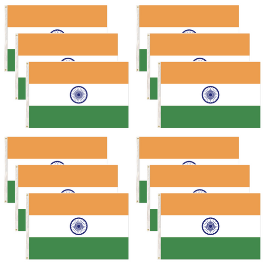 12x India Country Flag Indian Heavy Duty National Cricket Diwali Divali - 150cm x 90cm-1