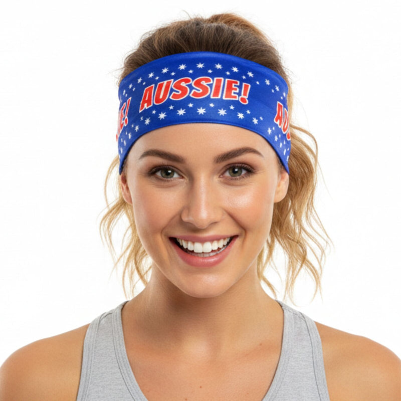 Load image into Gallery viewer, Australia Flag Headband Tennis Cricket Australia Day Aussie Costume in Blue-1
