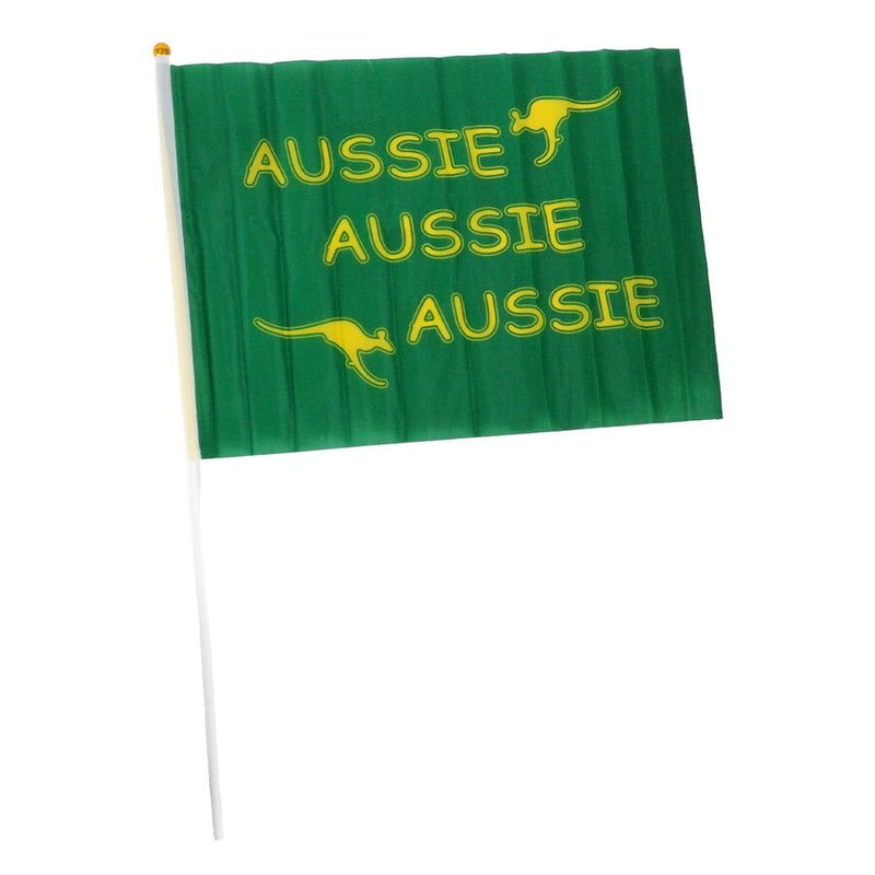 Load image into Gallery viewer, Aussie Hand Flags - 8 Pack (14x21cm) | Green Durable Australian Flag for Events &amp; Celebrations-3
