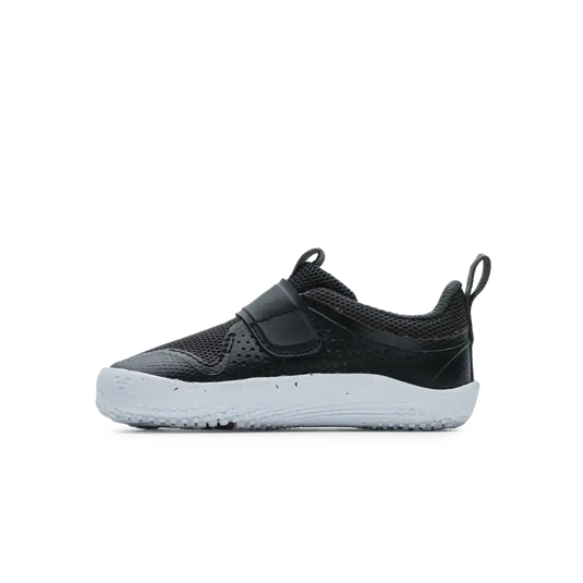 Vivobarefoot Primus Sport III Toddlers Obsidian sneaker with ultra-lightweight design and flexible, grippy sole made from recycled materials.