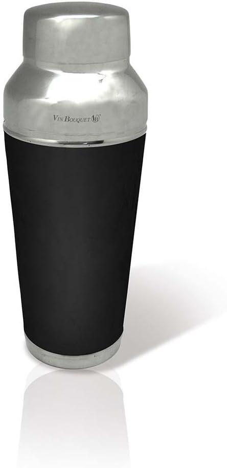 Load image into Gallery viewer, 700ml Vin Bouquet Cocktail Shaker Shaker with Strainer in Silver/Black-3
