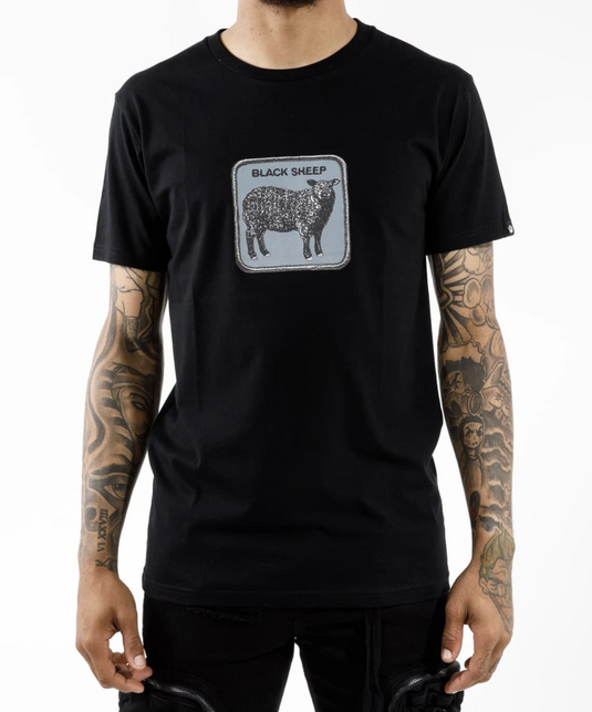 Goorin Bros The Animal Farm T Shirt Top Short Sleeve - Made in Portugal - Black Sheep-1
