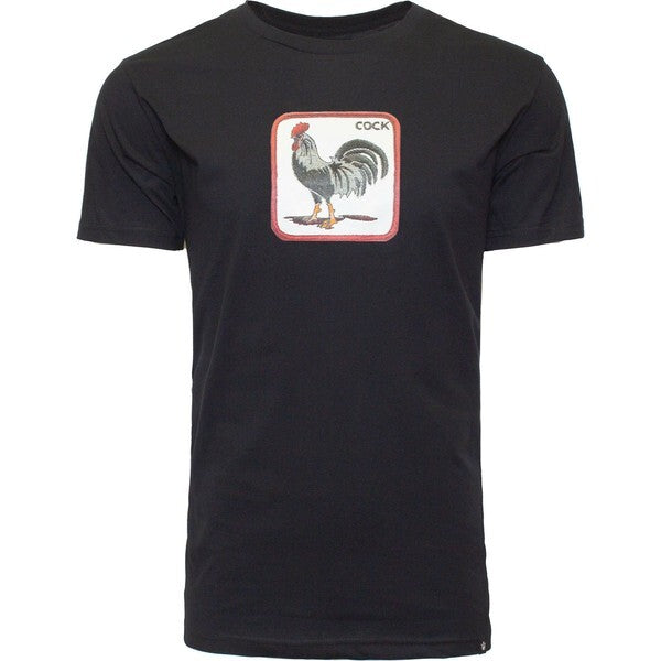 Goorin Bros The Animal Farm T Shirt Top Short Sleeve Rooster - Made in Portugal - Black-0