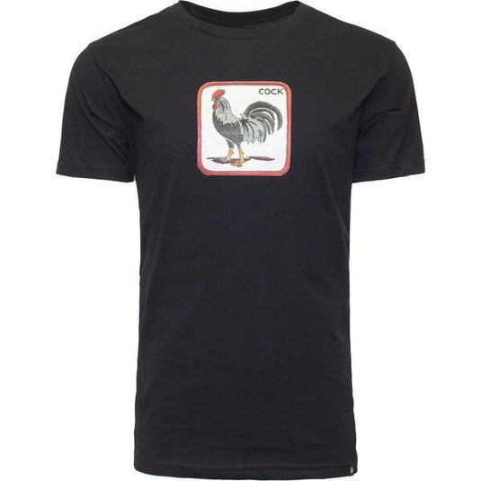 Goorin Bros The Animal Farm T Shirt Top Short Sleeve Rooster - Made in Portugal - Black-0