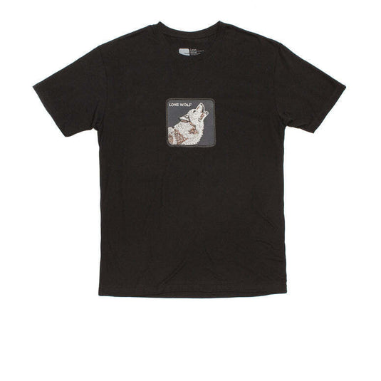 Goorin Bros The Animal Farm T Shirt Top Short Sleeve Wolf - Made in Portugal - Black-1