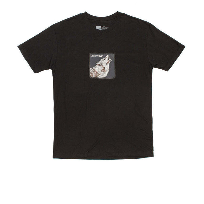 Goorin Bros The Animal Farm T Shirt Top Short Sleeve Wolf - Made in Portugal - Black-0