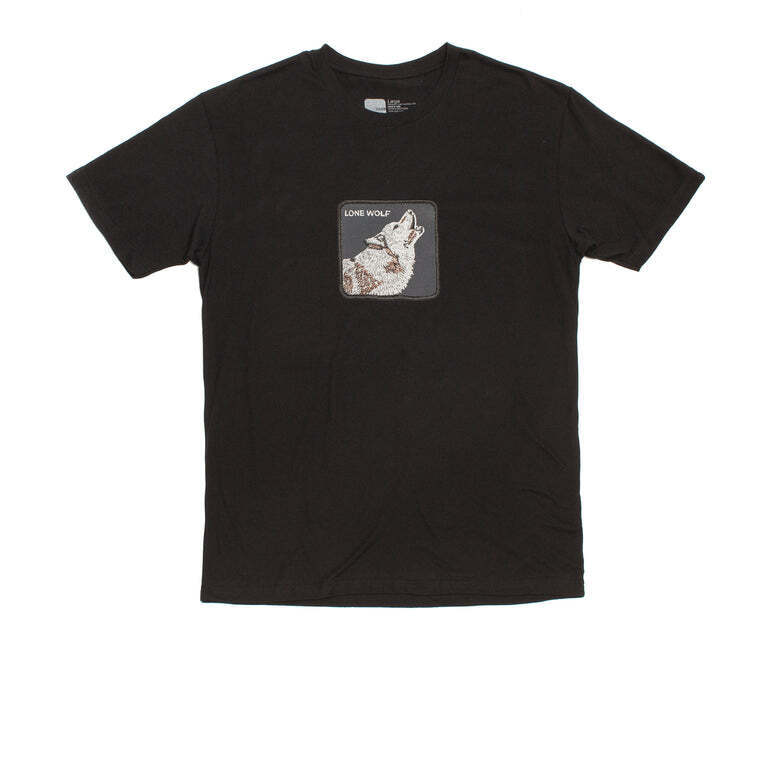 Load image into Gallery viewer, Goorin Bros The Animal Farm T Shirt Top Short Sleeve Wolf - Made in Portugal - Black-0
