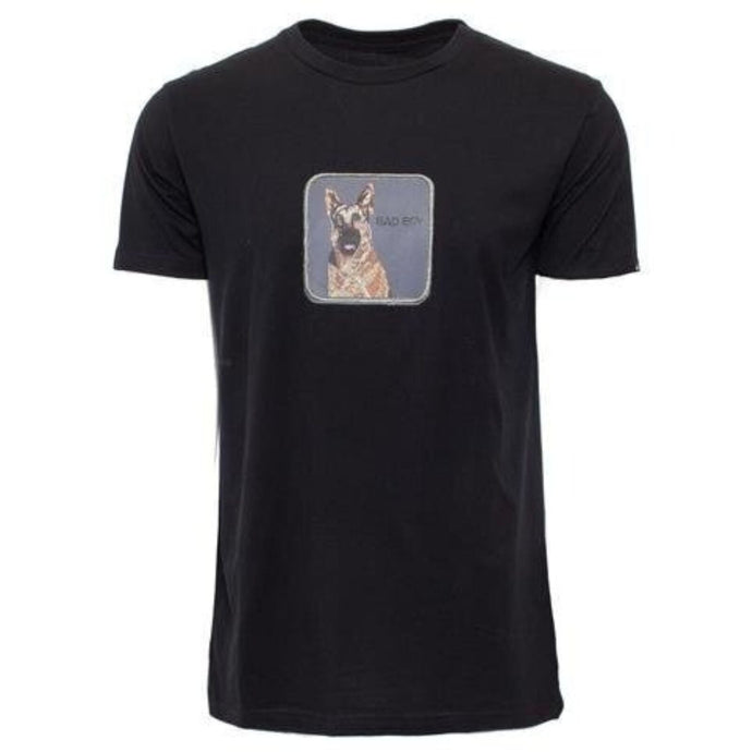 Goorin Bros The Animal Farm T Shirt Top Short Sleeve Dog - Made in Portugal - Black-0