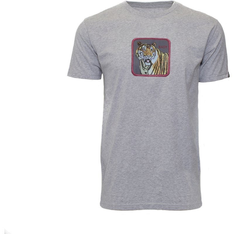 Load image into Gallery viewer, Goorin Bros The Animal Farm T Shirt Top Short Sleeve Tiger - Made in Portugal - Charcoal-0
