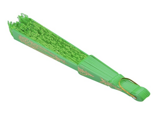 Lace Folding Hand Fan Bridal Wedding Party Spanish Costume Accessory - Green-4