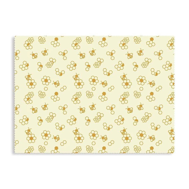 Load image into Gallery viewer, Karlstert Natural Beeswax Honeycomb Food Wrap in Honeybee Print 43 x 58.5cm-1
