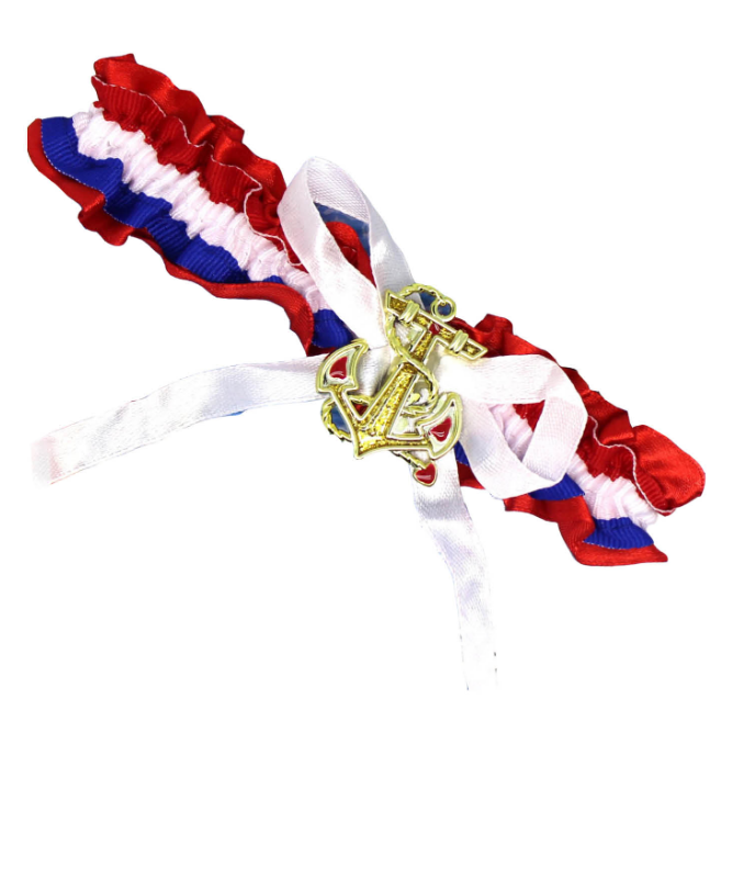 Load image into Gallery viewer, Ladies Navy Sailors Garter Party Costume Wedding Thigh Band Halloween Sailor-3
