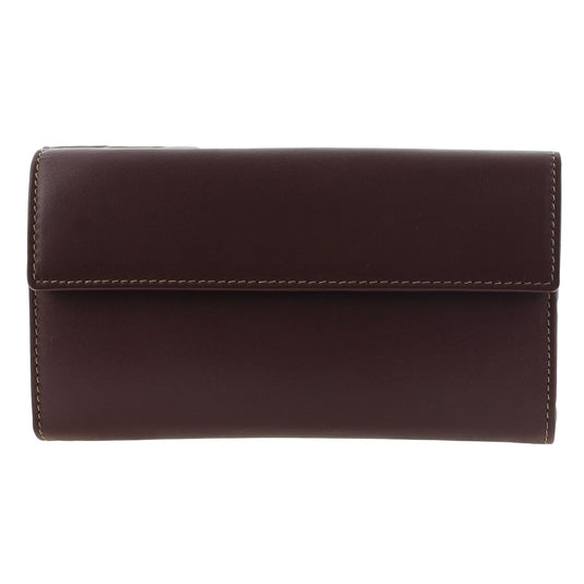 Pierre Cardin Detroit Leather Long Wallet with RFID Protection and Quilted Detail in Brown-3