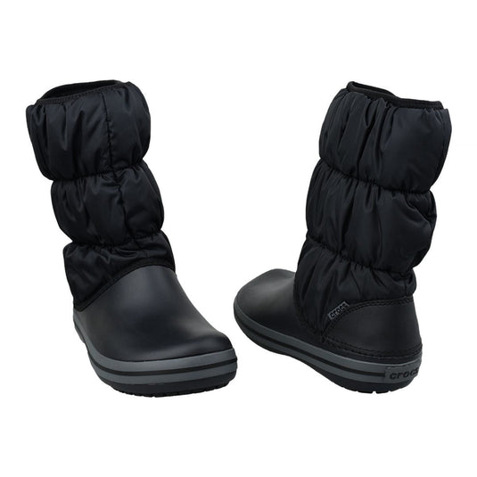 Crocs Womens Ladies Winter Warm Puff Boot Puffer - Black/Charcoal-3