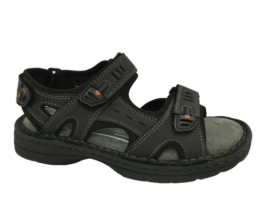 HUSH PUPPIES SIMMER Mens Leather Adjustable Strap Comfort Sandals Shoes-5