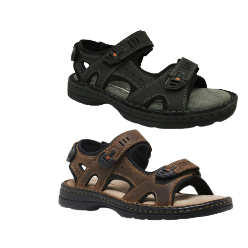 Load image into Gallery viewer, HUSH PUPPIES SIMMER Mens Leather Adjustable Strap Comfort Sandals Shoes-21
