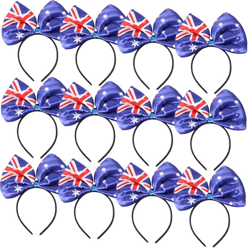 Load image into Gallery viewer, 12x Australian Flag Bow Headband – Festive Australia Day Accessory-1
