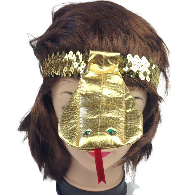 Load image into Gallery viewer, SEQUIN EGYPTIAN Headband Flapper Headpiece w Snake Fancy Dress Costume Cleopatra-4
