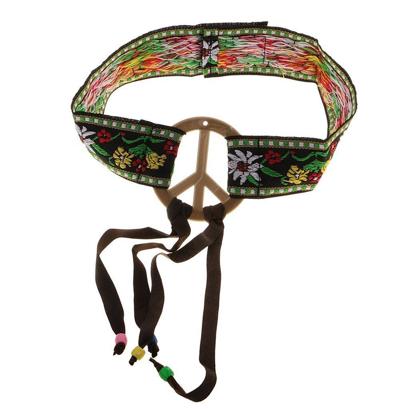 Load image into Gallery viewer, Hippie Hippy 60s 70s Flower Peace Symbol Daisy Headband Costume Party Accessory-1
