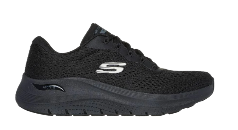 Load image into Gallery viewer, Skechers Womens Arch Fit 2.0 Big League Shoes Sneakers in Black/Black-3
