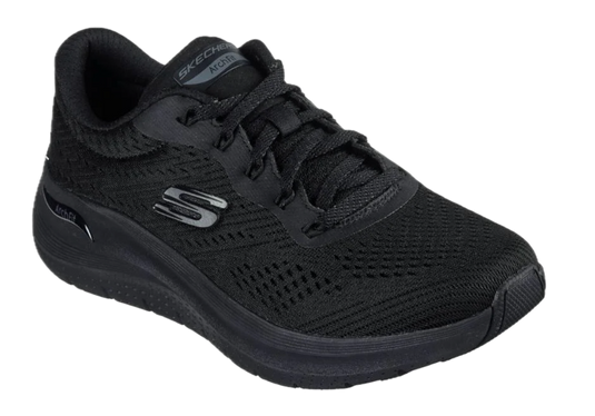 Skechers Womens Arch Fit 2.0 Big League Shoes Sneakers in Black/Black-0