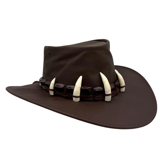 Jacaru 150 Ayers Croc Hat – Kangaroo Leather & Crocodile Band