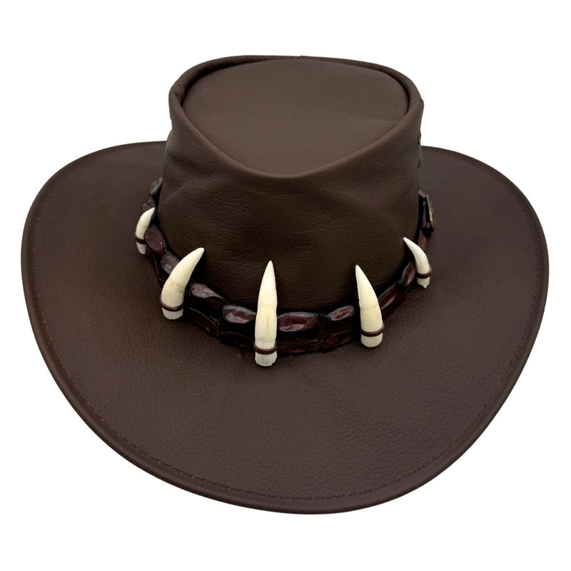 Load image into Gallery viewer, Jacaru 150 Ayers Croc Hat – Kangaroo Leather &amp; Crocodile Band
