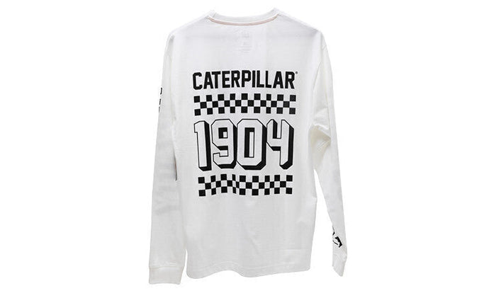 Caterpillar Long Sleeve Top Limited Edition T Shirt - White-0