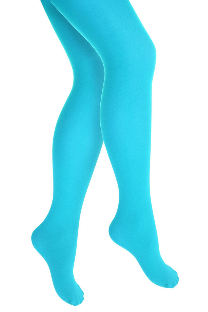 Load image into Gallery viewer, PANTYHOSE Tights Stockings Hosiery Womens Ladies Plain Colours - Sky Blue - One Size Fits Most-0
