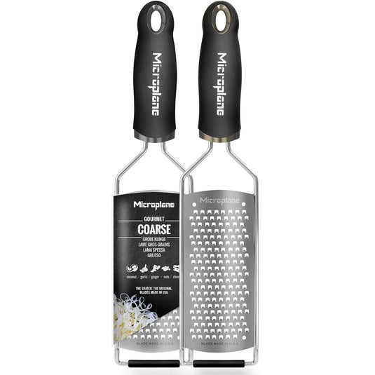 Microplane Gourmet Coarse Grater Black Stainless Steel 32cm Non Slip Handle-3