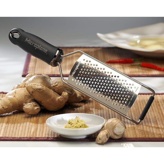 Microplane Gourmet Coarse Grater Black Stainless Steel 32cm Non Slip Handle-2