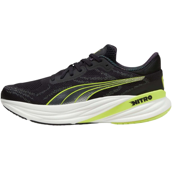 Mens Puma Magnify NITRO 2 Psychedelic Rush PUMA Black-Lime Pow - Size 11.5