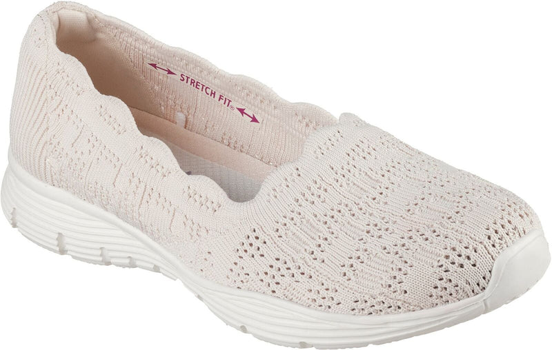 Load image into Gallery viewer, Skechers Womens Seager Air-Cooled Memory Foam Flats Shoes in Natural-1

