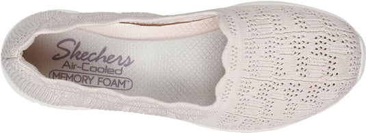 Skechers Womens Seager Air-Cooled Memory Foam Flats Shoes in Natural-3