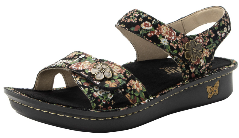 Load image into Gallery viewer, Alegria Vienna Ankle Strap Sandals Shoes Womens Leather - Earthy Bloom
