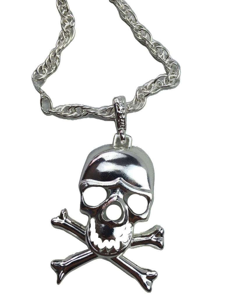 Load image into Gallery viewer, SKULL NECKLACE Pendant Silver Chain Punk Vintage Fashion Gothic Jewelry Retro-0
