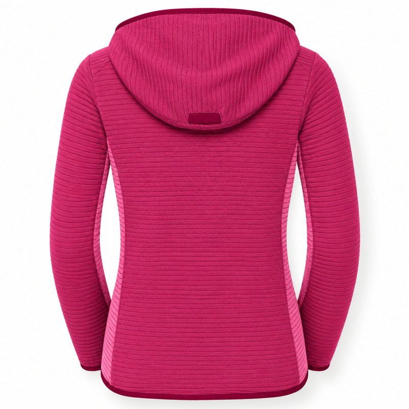Load image into Gallery viewer, Jack Wolfskin Tongari Girls Hooded Fleece Jacket Lightweight Kids - Azalea Red-3
