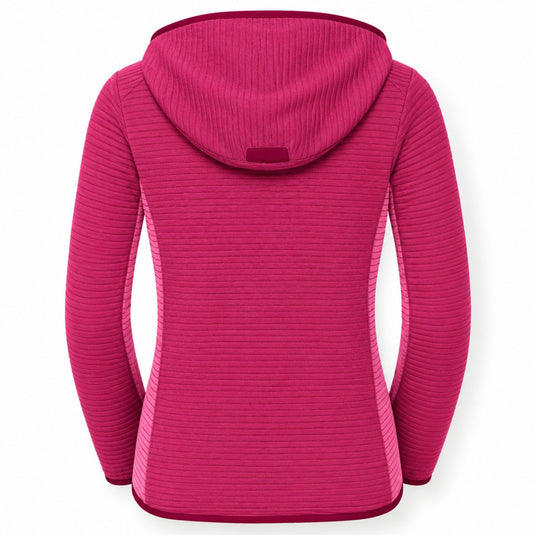 Jack Wolfskin Tongari Girls Hooded Fleece Jacket Lightweight Kids - Azalea Red-3
