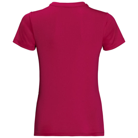 Jack Wolfskin Girls Jungle T Shirt Tee Top Sun UV Shield Shirt Childrens UPF 50+ - Azalea Red-3