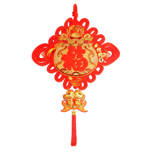 Chinese New Year Fortune Hanging Decoration 108cm Red Tassel Ornament - Extra Large-1