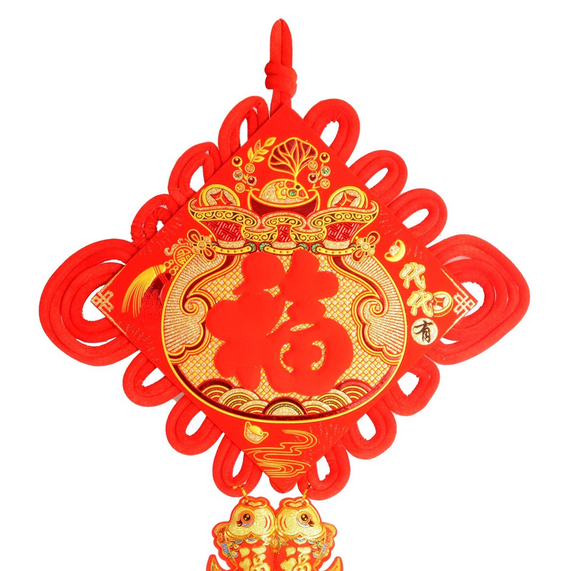 Load image into Gallery viewer, Chinese New Year Fortune Hanging Decoration 108cm Red Tassel Ornament - Extra Large-2

