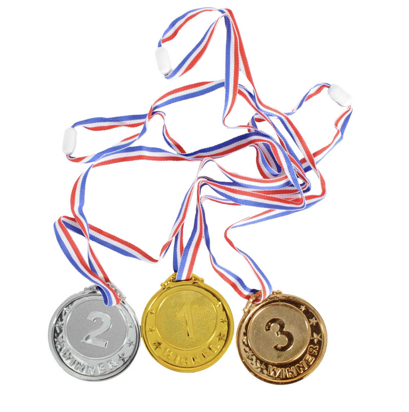 Load image into Gallery viewer, 3pcs Winning Medals Olympics Party Costume (Gold, Silver &amp; Bronze)-3
