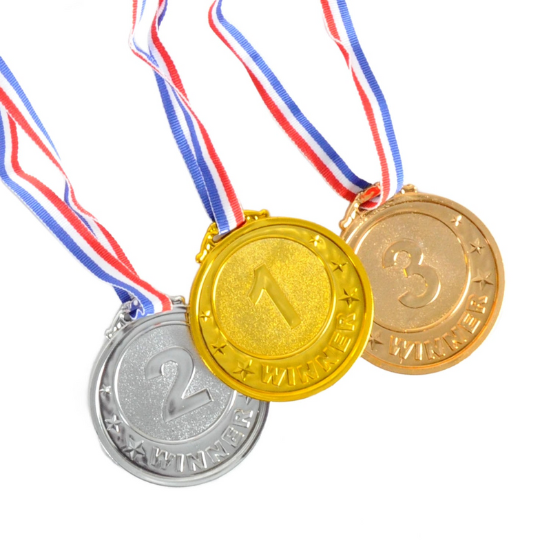 Load image into Gallery viewer, 3pcs Winning Medals Olympics Party Costume (Gold, Silver &amp; Bronze)-2

