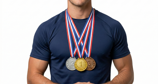 3pcs Winning Medals Olympics Party Costume (Gold, Silver & Bronze)-0