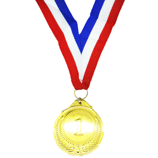 12x 1st METAL GOLD WINNER MEDALS Sports Day School 46cm Ribbon Olympics-4
