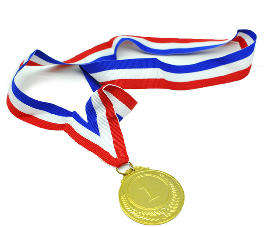 1st METAL GOLD WINNER MEDALS Sports Day School 46cm Ribbon Olympics-1