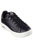 Skechers Womens Lace Up Uno Court Courted Air Sneakers Shoes in Black-3