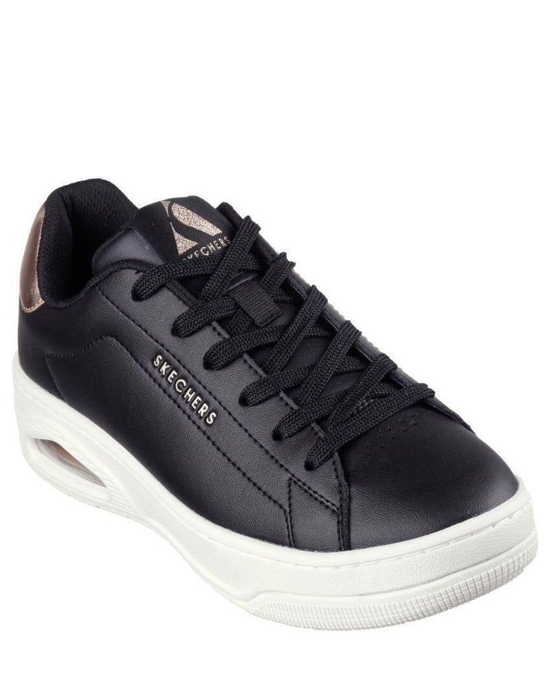 Load image into Gallery viewer, Skechers Womens Lace Up Uno Court Courted Air Sneakers Shoes in Black-0
