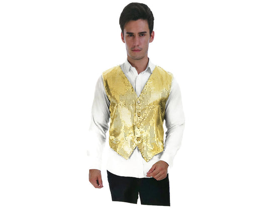 Mens Premium SEQUIN VEST Waistcoat Dance Costume Disco Sparkle Deluxe-10
