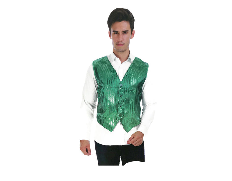 Load image into Gallery viewer, Mens Premium SEQUIN VEST Waistcoat Dance Costume Disco Sparkle Deluxe-5
